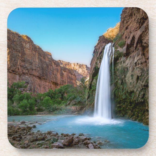 Wasserfälle | Havasu-Fälle bei Sunset Getränkeuntersetzer (Vorderseite)
