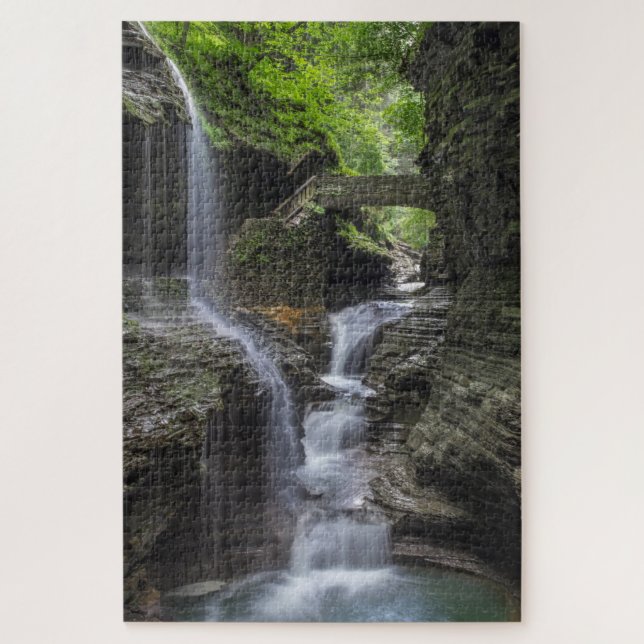 Wasserfälle im Frühjahr in Watkins Glen (Vertikal)