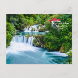 Wasserfälle im Krka Nationalpark, Kroatien Postkarte