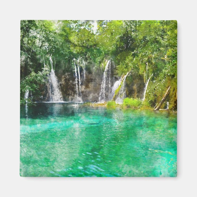 Wasserfälle im Nationalpark Plitvice in Kroatien Magnet (Vorne)