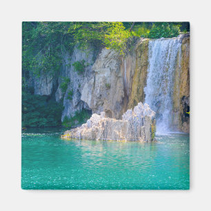 Wasserfälle im Nationalpark Plitvice in Kroatien Magnet