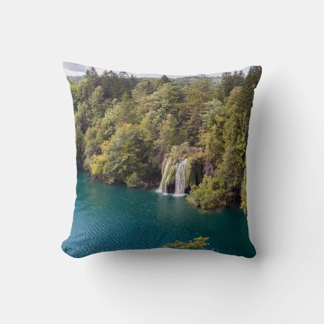 Wasserfälle im Nationalpark Plitvice - Kroatien Kissen (Vorderseite)