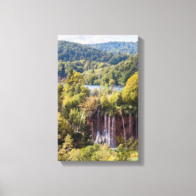 Wasserfälle im Nationalpark Plitvice - Kroatien Leinwanddruck (Vorderseite)