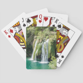 Wasserfälle im Nationalpark Plitvice - Kroatien Spielkarten