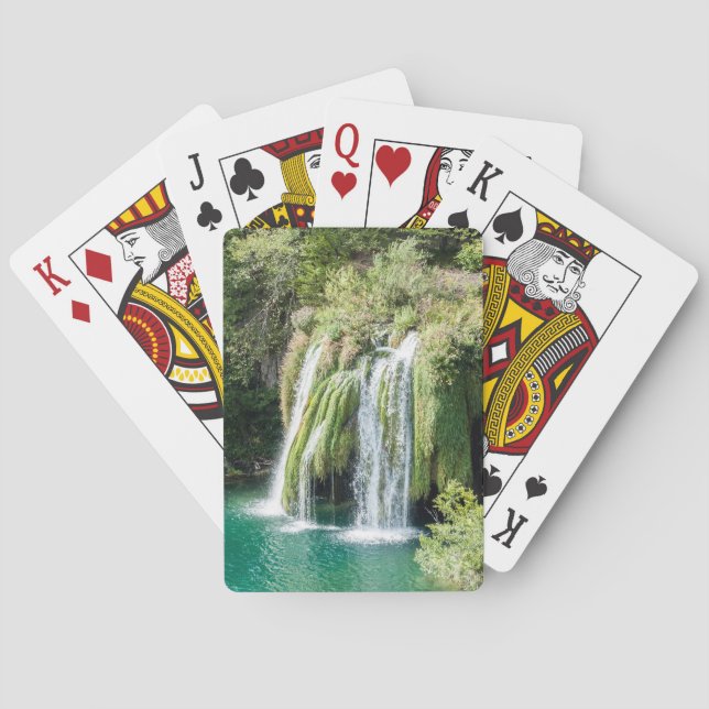 Wasserfälle im Nationalpark Plitvice - Kroatien Spielkarten (Rückseite)