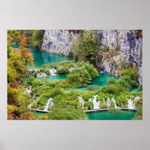 Wasserfälle im Nationalpark Plitvicer Seen Poster