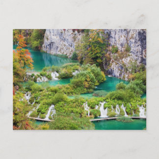 Wasserfälle im Nationalpark Plitvicer Seen Postkarte