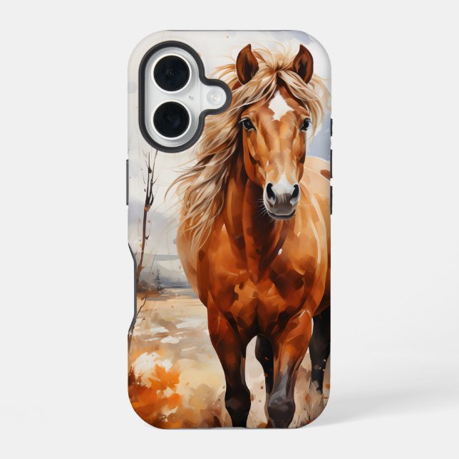 WASSERFALLE IM WALD iPhone 16 HÜLLE (Rückseite)