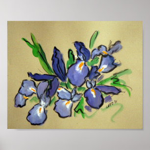 Wasserfälle Iris Abstrakte Malerei Art Poster Druc
