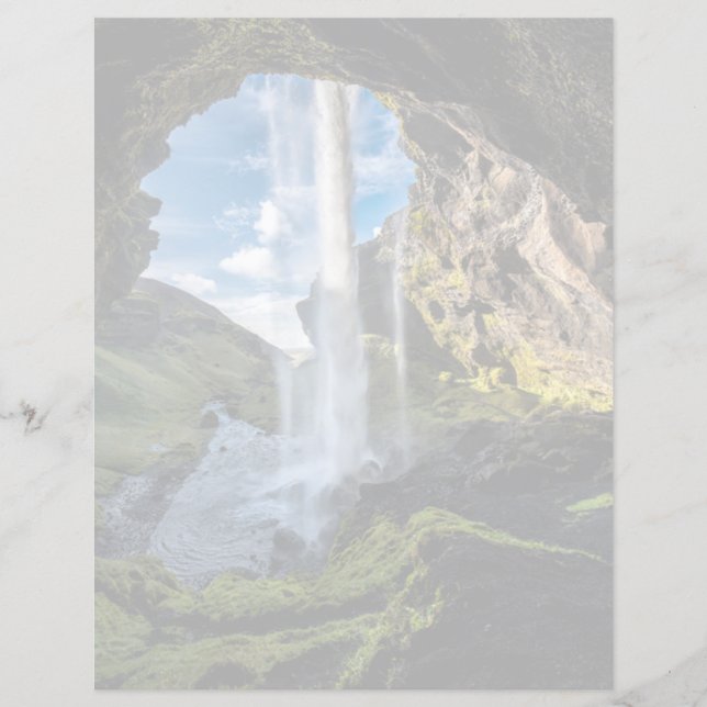 Wasserfälle | Isländischer Wasserfall (Vorderseite)