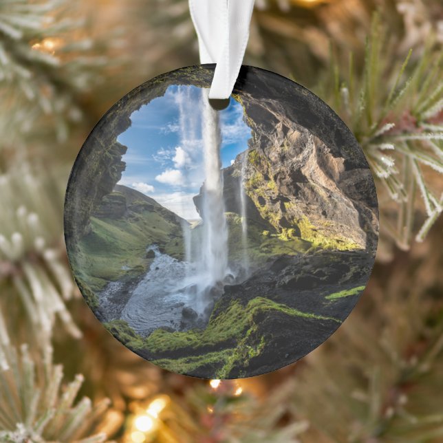Wasserfälle | Isländischer Wasserfall Ornament (Baum)