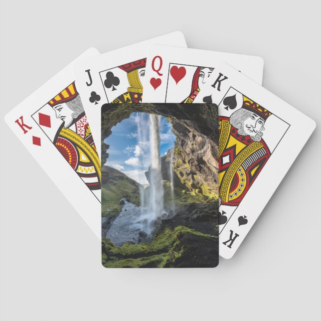 Wasserfälle | Isländischer Wasserfall Spielkarten (Rückseite)
