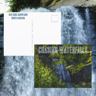 Wasserfälle jagen Blue Ridge Mountains N Carolina Postkarte