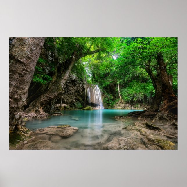Wasserfälle | Kanchanaburi, Thailand Poster (Vorne)