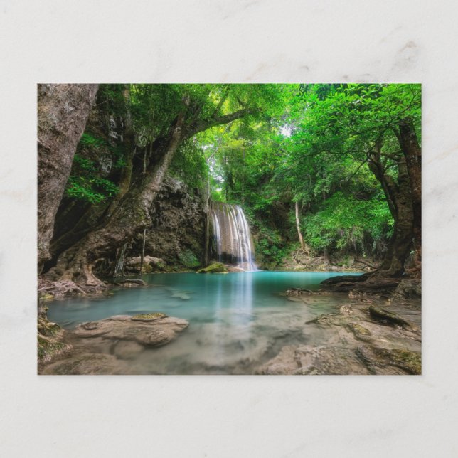 Wasserfälle | Kanchanaburi, Thailand Postkarte (Vorderseite)