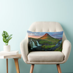 Wasserfälle   Kirkjufell, Island Lendenkissen