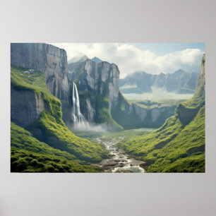 Wasserfälle Landschaft Medizin Poster