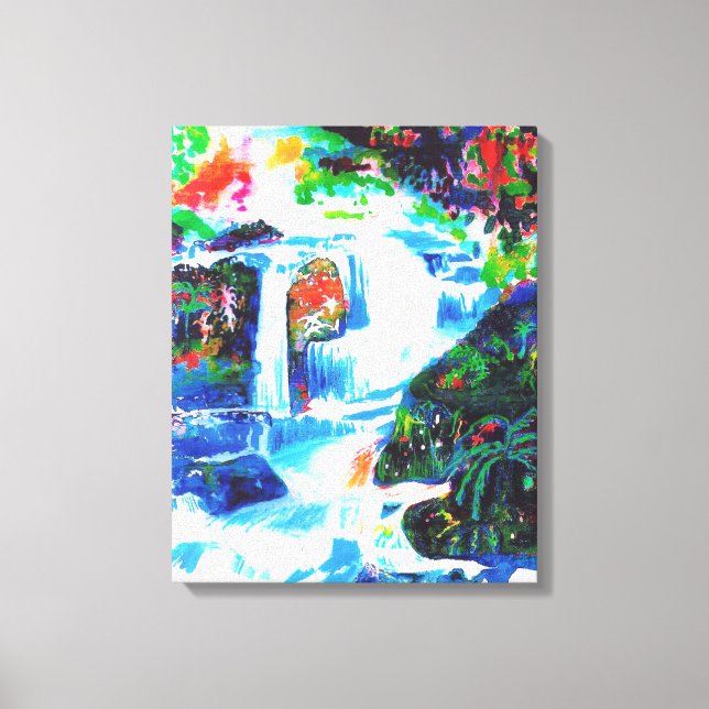 Wasserfälle. Leinwanddruck (Vorderseite)