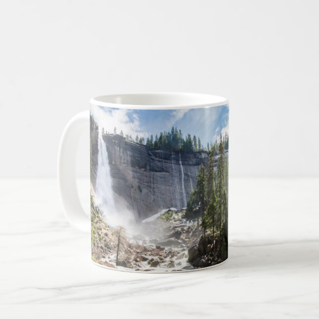 Wasserfälle | Nevada Fall, Yosemite, CA Kaffeetasse (Vorderseite Links)