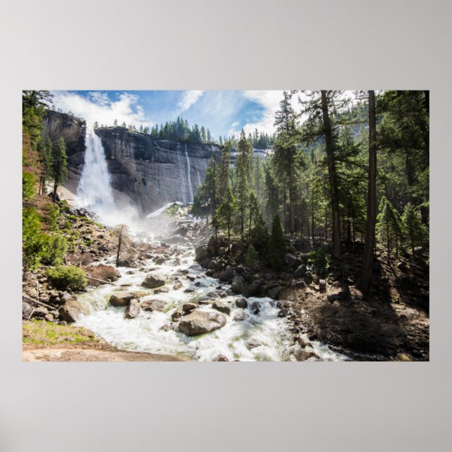 Wasserfälle | Nevada Fall, Yosemite, CA Poster (Vorne)