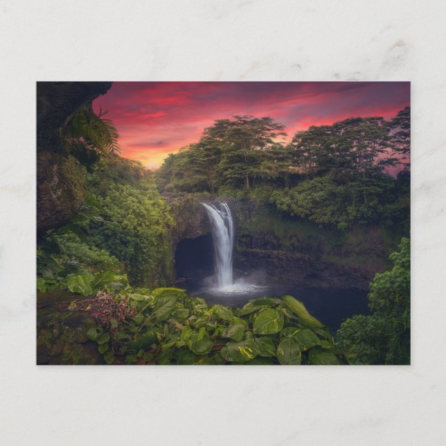 Wasserfälle | Regenbogenfälle, Hilo, Hawaii Postkarte (Vorderseite)