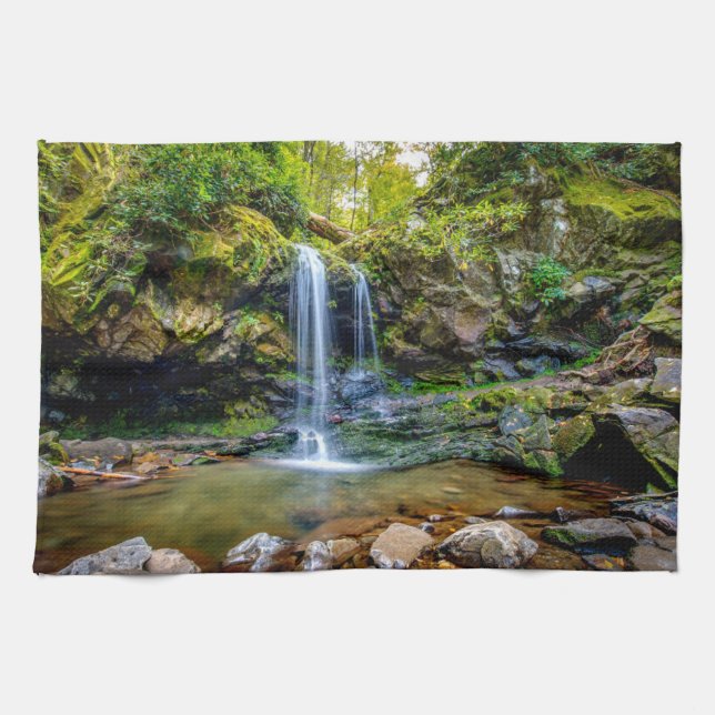 Wasserfälle | Smokey Mountain National Park Geschirrtuch (Horizontal)