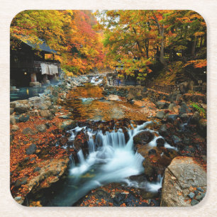 Wasserfälle Takaragawa Onsen Osenkaku, Japan Rechteckiger Pappuntersetzer