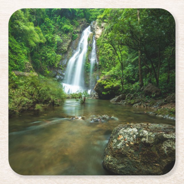 Wasserfälle | Tamnung Waterfall, Phuket Thailand Rechteckiger Pappuntersetzer (Vorderseite)