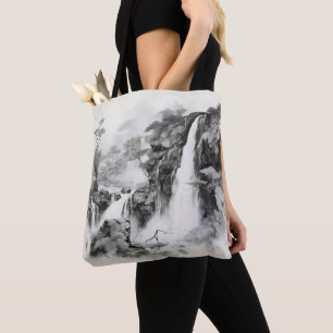 Wasserfälle Tinte Malerei Tasche