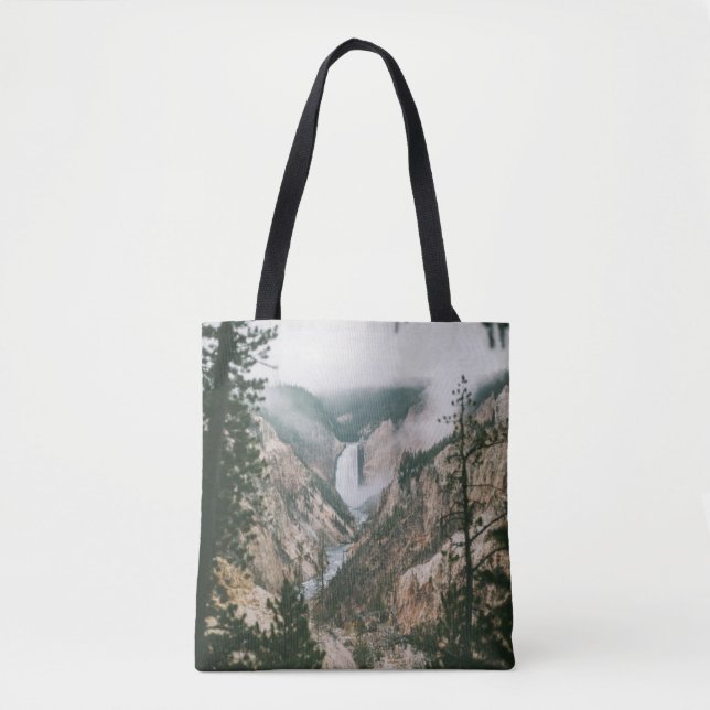 WASSERFÄLLE UND BERGSICHT TASCHE (Vorderseite)