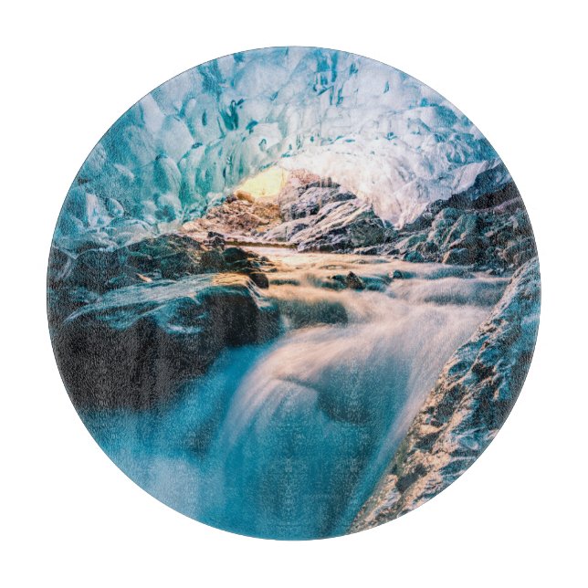 Wasserfälle | Vatnajokull Glacier, Ost-Island Schneidebrett (Vorderseite)