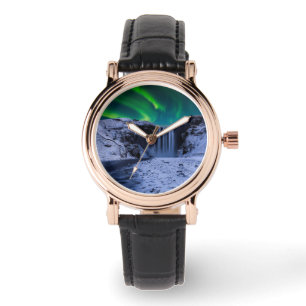 Wasserfälle Wasserfall Skógafoss Armbanduhr