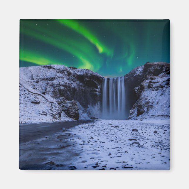 Wasserfälle | Wasserfall Skógafoss Magnet (Vorne)