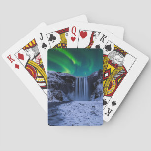 Wasserfälle   Wasserfall Skógafoss Spielkarten