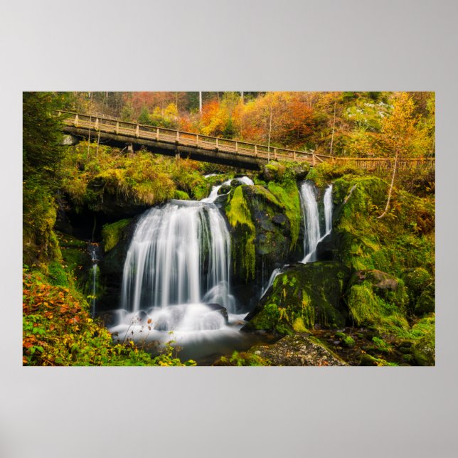 Wasserfälle | Wasserfälle Triberg, Deutschland Poster (Vorne)