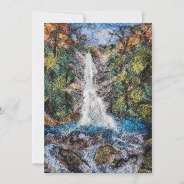 Wasserfälle Wolle Needle Felge Art Print Vielen Da Dankeskarte (Vorderseite)