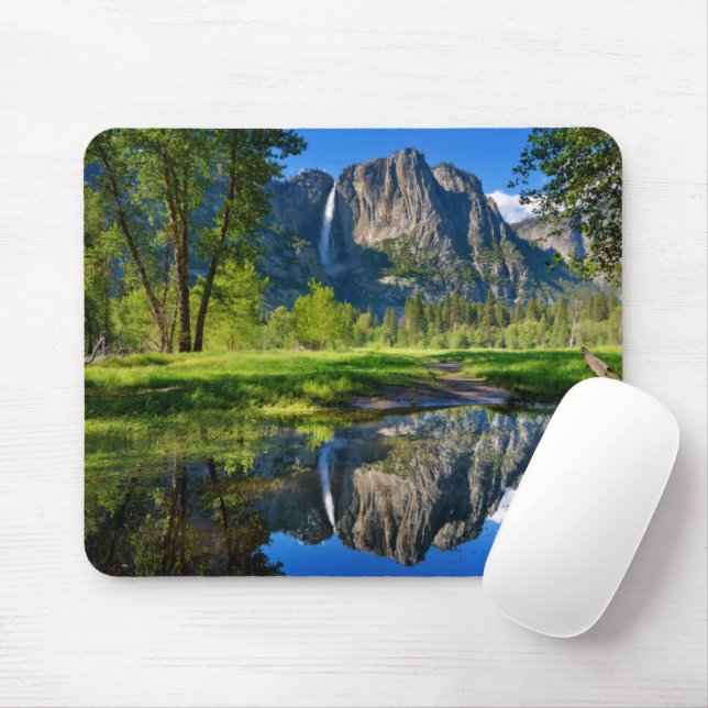 Wasserfälle | Yosemite Falls, Kalifornien Mousepad (Mit Mouse)
