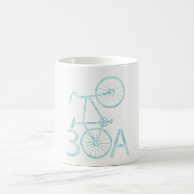 Wasserfarbe 30A mit Bike-Tasse Kaffeetasse (Mittel)