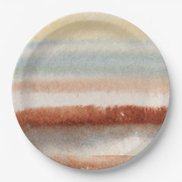 Wasserfarbe Abstrakt Boho Pappteller