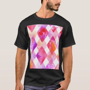 Wasserfarbe Abstrakt: Handgemalt Nahtlos. T-Shirt