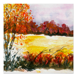 Wasserfarbe Abstrakt Landschaft Kunst, Dichtung un Poster