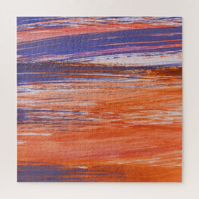 Wasserfarbe Abstrakt: Orangefarbene Blende (Vertikal)