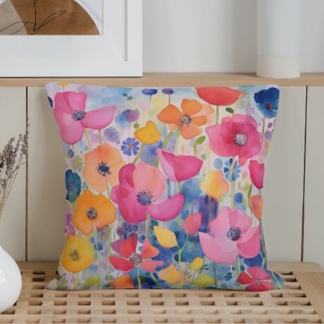 Wasserfarbe Abstrakte Petalwiedergabe Kissen (Von Creator hochgeladen)