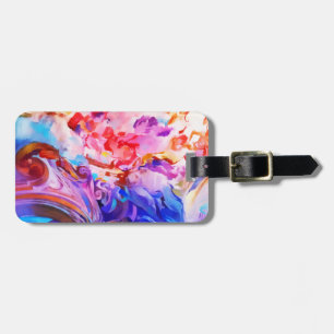 Wasserfarbe Abstrakte Pinselstriche Kunst Gepäckanhänger