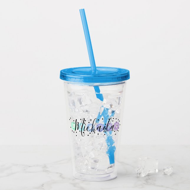 Wasserfarbe Acryltrinkbecher (Vorderseite Ice)
