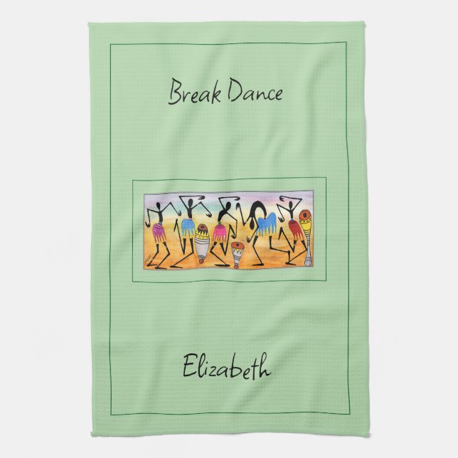 Wasserfarbe, Afrcan Art Phantastisches Herz Erwärm Geschirrtuch (Vertikal)