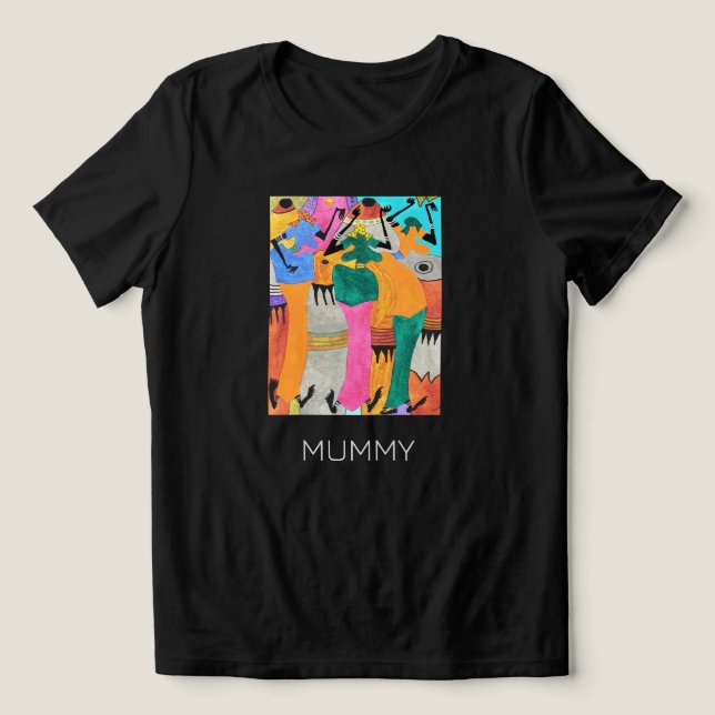 Wasserfarbe, afrikanische Kunst, Phantastische Jot Tri-Blend Shirt (Design Vorderseite)