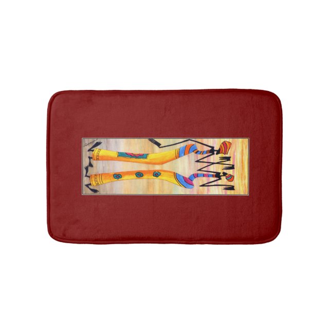 Wasserfarbe, afrikanische Kunst, Phantastischer Ta Badematte (Vorderseite)