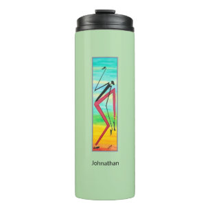 Wasserfarbe, afrikanische Kunst, tricky afrikanisc Thermosbecher