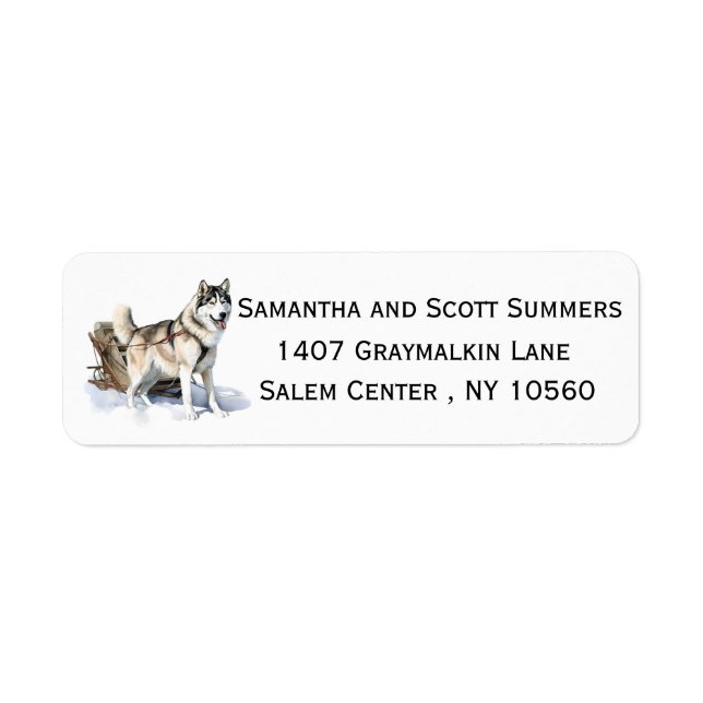Wasserfarbe Alaskan malamute Husky (Vorne)